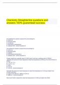   Chemistry Straighterline questions and answers 100% guaranteed success.