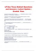 LP-Gas Texas Bobtail Questions  and Answers &vert; Latest Update &vert;  Graded Pass