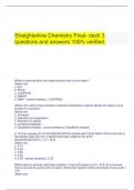  Straighterline Chemistry Final- deck 3 questions and answers 100% verified.