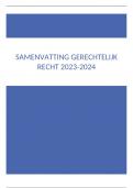 Samenvatting notities lessen + ppt gerechtelijk recht 2023-2024