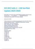 ICC (EC) Soils - Material Testing combined Questions With  Verified Answers | UPDATED