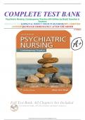 COMPLETE TEST BANK for Psychiatric Nursing: Contemporary Practice (6th Edition by Boyd) Question & Answers 