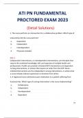 ATI PN FUNDAMENTAL  PROCTORED EXAM 2023 (Detail Solutions) 