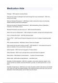 Medication Aide Test Questions With Complete Solutions Guaranteed A&plus;