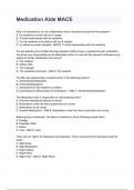 Medication Aide MACE Exam 2023&sol;2024 Questions With Complete Solutions&period;