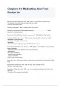 Chapters 1-4 Medication Aide Final Review VA Test 2023&sol;2024 Questions & Answers &period;