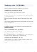 Medication aide STATE FINAL Exam 2023&sol;2024 Questions With Complete Solutions&period;