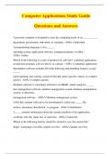 Computer Applications Study Guide Questions and Answers
