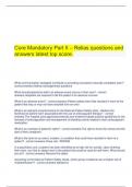     Core Mandatory Part II &ndash; Relias questions and answers latest top score&period;