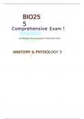 BIOS 255 Week 7 Comprehensive Exam Study Guide Images (50 MCQuestions Exam)