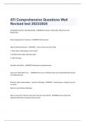 ATi Comprehensive Questions Well Revised test 2023&sol;2024