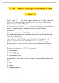 IICRC WATER EXAM BUNDLE WITH QUESTIONS AND ANSWERS GRADED A&plus;