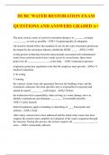IICRC WATER RESTORATION EXAM QUESTIONS AND ANSWERS GRADED A&plus;