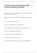ATI Comprehensive Predictor 2020 Practice question 2023&sol;2024