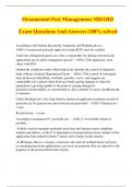 Ornamental Pest Management MDARD Exam Questions And Answers 100&percnt; solved