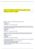  AMLS 3rd Edition Post Test questions and answers 100% verified.
