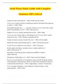 Swift Water Study Guide with Complete Solutions 100&percnt; Solved