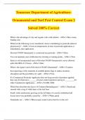 Tennessee Department of Agriculture&colon; Ornamental and Turf Pest Control Exam 2 Solved 100&percnt; Correct