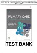 TEST BANK FOR PRIMARY CARE &colon; A COLLABORATIVE PRACTICE&comma;6TH EDITION BY BUTTARO&period;ISBN-13&colon; 978-0323570152