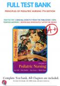 Test Bank for Principles Of Pediatric Nursing Caring For Children 7th Edition Ball | 9780134257013 | All Chapters with Answers and Rationals