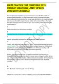 CBMT PRACTICE TEST QUESTIONS WITH CORRECT SOLUTIONS LATEST UPDATE 2023&sol;2024 GRADED A&plus;