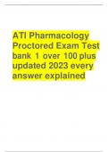 ATI Pharmacology Proctored Exam Test bank 1 over 100 plus updated 2023 every answer explained