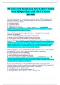 NCLEX Med Surg Exam New Latest Version  with All Questions and 100&percnt; Correct  Answers