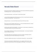 Nevada State Board exam questions and verified correct  answers  2023