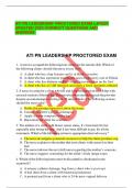 ATI PN LEADERSHIP PROCTORED EXAM LATEST UPDATED 2023 CORRECT QUESTIONS AND ANSWERS 