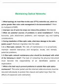 Maintaining Optical Networks Exam Spring 2023 with complete solution