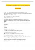 Policing Study Guide &num;3 with Complete Solutions