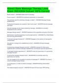 Hawaii State Massage Therapy Laws Exam 2023&sol;2024 Solved 100&percnt; Correct