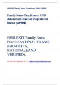 HESI EXIT Family Nurse Practitioner FINAL EXAMS (GRADED A+,  RATIONALE AND VERIFIED).2024