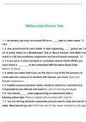 Military Italy Drivers Test 2023 Questions and Answers Complete