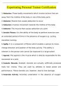 Expertrating Personal Trainer Certification Questions and Answers &lpar;2023&sol;2024&rpar; &lpar;Verified Answers&rpar;