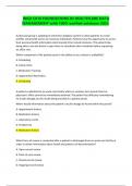 WGU C810 FOUNDATIONS IN HEALTHCARE DATA MANAGEMENT-with 100&percnt; verified solutions-2023