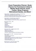 Exam Preparation Planner: Study  Planner for Final Exams II Daily &  Weekly Study Planner, Exam  Tracker, Study Progress,  Motivational Quotes, and More!