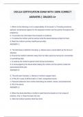 DOULA CERTIFICATION EXAM WITH 100&percnt; CORRECT ANSWERS &vert; GRADED A&plus; 