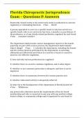 Florida Chiropractic Jurisprudence Exam 