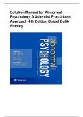 Solution Manual for Abnormal  Psychology A Scientist Practitioner  Approach 4th Edition Beidel Bulik  Stanley