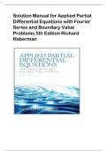 Solution Manual for Applied Partial  Differential Equations with Fourier  Series and Boundary Value  Problems 5th Edition Richard  Haberman