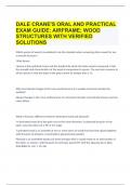 DALE CRANE'S ORAL AND PRACTICAL EXAM GUIDE AIRFRAME WOOD STRUCTURES WITH VERIFIED SOLUTIONS