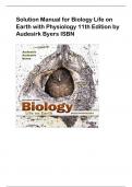 Solution Manual for Biology Life on  Earth with Physiology 11th Edition by  Audesirk Byers ISBN