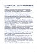 ENCE 325 Final &vert; questions and answers &vert; latestENCE 325 Final &vert; questions and answers &vert; latest