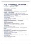 ENCE 325 Final Exam &vert; with complete solution &vert; updated 2024