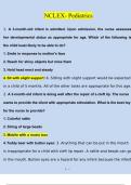 NCLEX- Pediatrics Questions and Answers &lpar;2023&sol;2024&rpar; &lpar;Verified Answers&rpar;