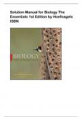 Solution Manual for Biology The  Essentials 1st Edition by Hoefnagels  ISBN