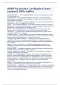 APMP Foundation Certification Exam &vert; updated &vert; 100&percnt; verified
