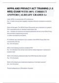 HIPAA AND PRIVACY ACT TRAINING - JKO WITH 100&percnt; CORRECT ANSWERS &vert;  ALREADY GRADED A&plus;