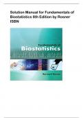 Solution Manual for Fundamentals of  Biostatistics 8th Edition by Rosner  ISBN